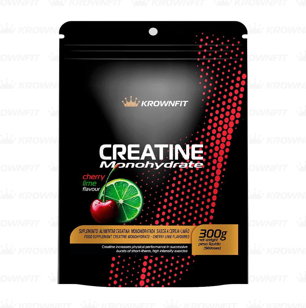 Creatina Monohidratada Sabor a Cereja e Limão Krownfit – 300 g