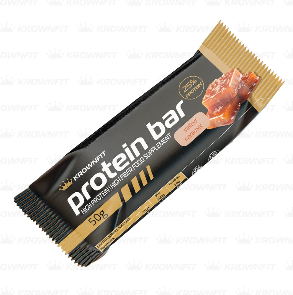 Barra de Proteína Caramelo Salgado Vegana Krownfit – 50g